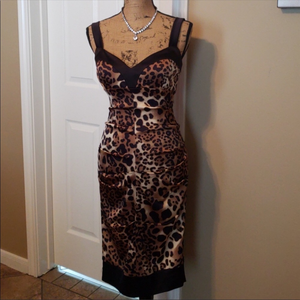Cache Animal Print Bodycon Size 8 - Picture 2 of 5